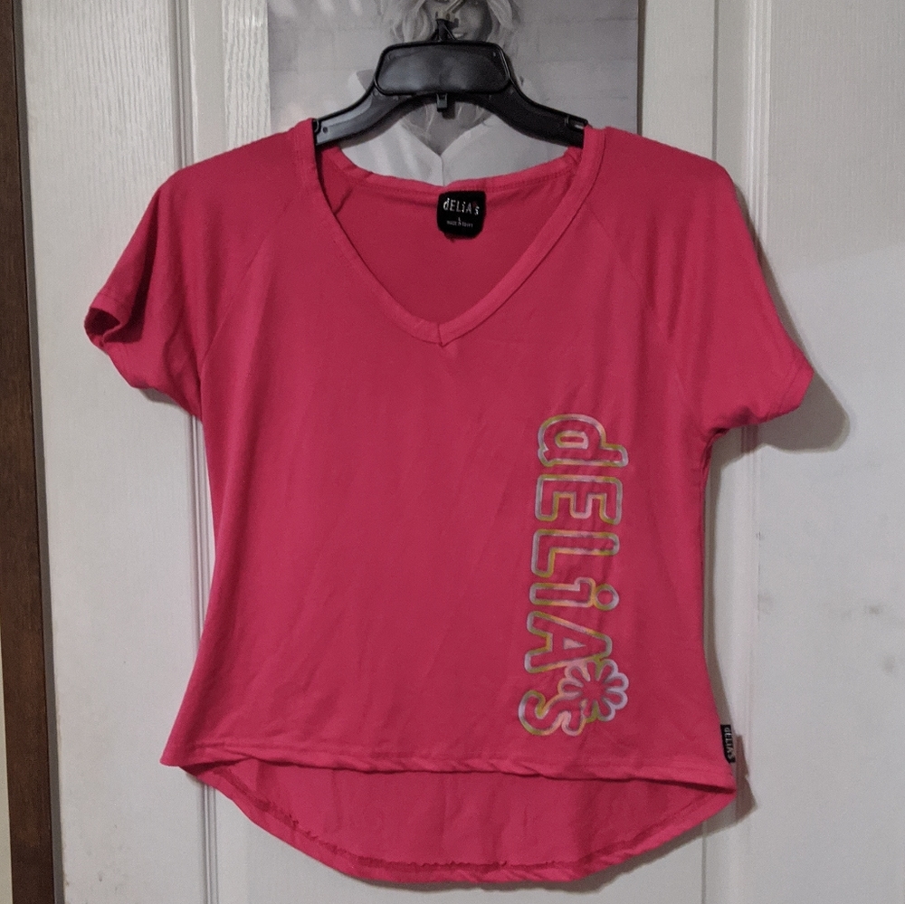 SALE Pink Rainbow Logo Delia's Girls Shirt